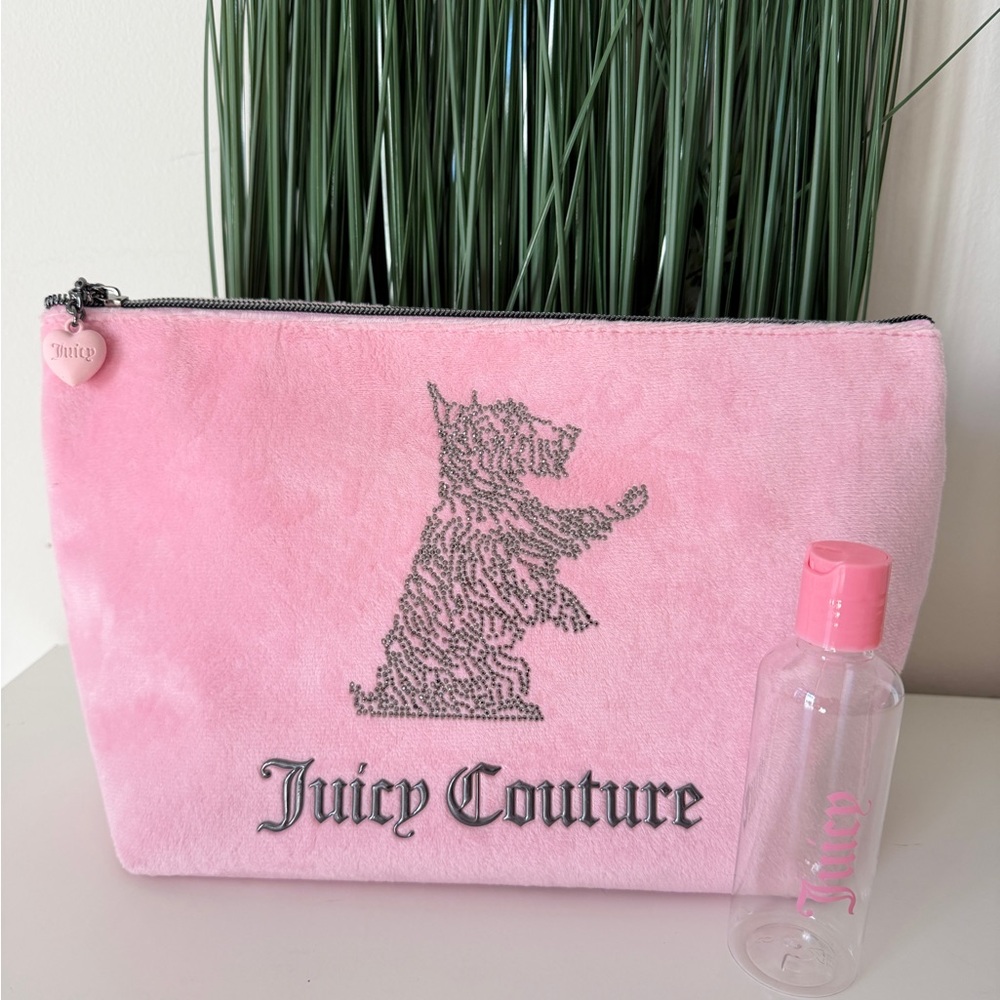 New Juicy Couture Soft Pink Cosmetic Case - Picture 1 of 8